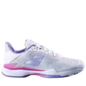 NEW BABOLAT women's jet tere ac shoe in white/lavender